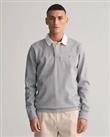 Men's Gant Solid Heavy Rugger Polo Shirt in Grey - 2XL Regular