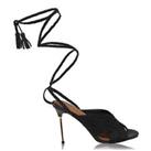 Women's Shoes Reiss Minerva Strap Tie Stiletto Heels in Black - UK 6 Regular