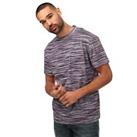 Men's T-Shirt Missoni Space Dye Short Sleeve in Purple - S Regular