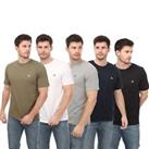 Men's T-Shirts Jack Jones Joseph 5 Pack Crew in Multicolour - XL Regular