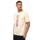 Men's T-Shirt C.P. Company 30/2 Mercerized Jersey Sailor Short Sleeve in Cream - L Regular