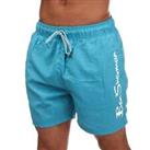 Men's Swimwear Ben Sherman Boulders Beach Swim Shorts in Blue - L Regular