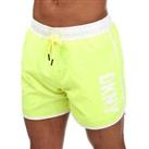 Men's Swimwear DKNY Aruba Regular Fit Swim Short in Yellow - M Regular