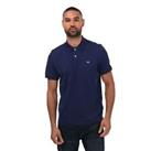 Men's T-Shirt Gant Regular Fit Shield Cotton Pique Polo in Blue - S Regular