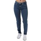 Women's Tommy Hilfiger Rome Zip Fly Mid Rise Straight Jeans in Blue - 26R Regular