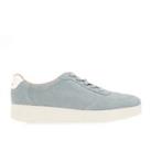 Women's Trainers Fit Flop Rally Suede-Mix Panel Lace up Casual in Blue