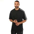 Men's T-Shirt Y-3 3 Stripes Short Sleeve Regular Fit in Black - XS Regular