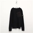 Boy's Lyle And Scott Regular Fit Crew Neck Knitwear Sweater in Black