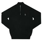 Boy's Luke 1977 Junior Pretender Quarter Zip Knit Jumper in Black