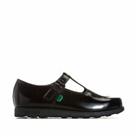 Womens Kickers Fragma T Patent Shoes In Black