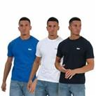 Men's DKNY Giants 3 Pack Lounge Cotton T-Shirts in White Blue Navy - M Regular