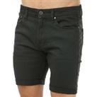 Men's Jack Jones Rick Original Zip Fly Regular Fit Shorts in Black - L Regular