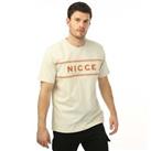 Men's NICCE Ferndale Regular Fit Cotton T-Shirt in White - M Regular