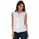 Women's Only Kimmi Lace Trim Round Neck Loose Fit Sleeveless Top in White