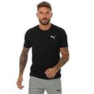 Men's Puma Essentials Small Logo Regular Fit Cotton T-Shirt in Black - L Regular