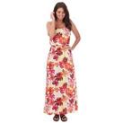 Women's Only Nova Life Sleeveless Floral Maxi Dress in Cream - 12 Regular