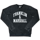 Boy's Franklin And Marshall Junior Vintage Arch Crew Sweat in Black
