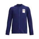 Boy's Under Armour UA Rival Terry Full Zip Hoodie Jacket in Blue