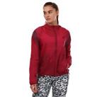 Women's adidas Run Icons 3-Stripes Regular Fit Hooded Windbreaker Jacket in Red - 12-14 Regular