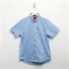 Men's Luke 1977 Iron Bridge Button up Short Sleeve Shirt in Blue - XL Regular