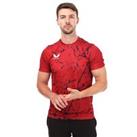 Men's Castore Training Printed Polyester Quick Dry T-Shirt in Red - XS Regular