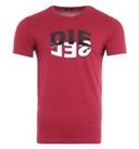 Men's Diesel T-Diego N22 Bicolour Logo T-Shirt in Red - S Regular
