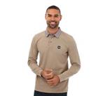 Men's T-Shirt Weekend Offender Bisset Long Sleeve Polo Shirt in Cream - M Regular
