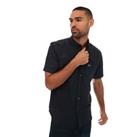 Men's Shirt Lacoste Regular Fit Cotton Short Sleeve Button up in Blue - M Regular