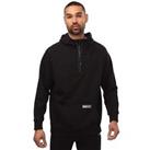 Men's Hoodie Boss 1/4 Zip Long Regular Fit Hooded Pullover in Black - XS Regular