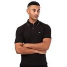 Men's T-Shirt C.P. Company Stretch Piquet Slim Striped Polo Shirt in Black - XL Regular