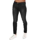 Men's Replay Anbass Slim Fit Jeans in Black - 36R Regular