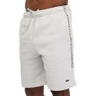 Men's Lacoste Signature Print Jogger Shorts in Grey - XS Regular