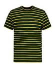 Men's T-Shirt Gant Striped Regular Fit Short Sleeve in Green - XL Regular
