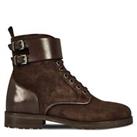 Women's Boots Reiss Artemis Tmbled Lace up Ankle Boots in Brown