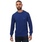 Men's Sweatshirt Gant Cotton Pique Crew Neck Pullover in Blue - L Regular