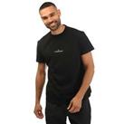 Men's T-Shirt Maison Margiela Embroidered Text Logo Regular Fit Cotton in Black - S Regular