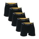 Men's Underwear Farah Chorley 5 Pack Boxer Shorts in Black - 2XL Regular