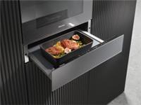 Miele 14 Cm High Gourmet Warming Drawer Without Handle ESW 7010 Obsidian Black