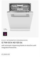 Miele G 7191 SCVi Wifi Connected Fully Integrated Dishwasher New