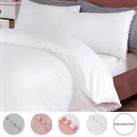 Dreamscene Pom Pom Trim Reversible Duvet Cover with Pillowcase Quilt Bedding Set