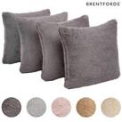 Brentfords Teddy Fleece Pack of 4 x Cushion Covers Set Sofa Plush - 18" x 18" UK