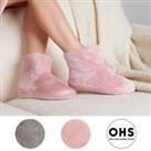 Teddy Fleece Boot Slippers Super Soft Plush Lined Ladies Ankle Winter Warm Flat