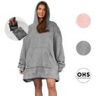 OHS Weighted Hoodie Blanket Oversized Giant Fleece Wearable Throw Stress Relief