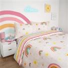 Dreamscene Rainbow Sun Duvet Cover with Pillowcase Kids Reversible Bedding Set