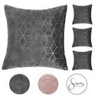 Velvet Cushion Covers Metallic Luxury Geometric Set of 2 or 4 Sofa Chair Inserts