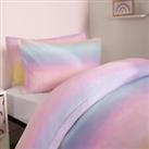 Rainbow Duvet Cover with Pillowcase Quilt Bedding Set Reversible Single Double