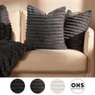 Faux Fur Cushion Cover Thick Rib Fleece 18 x 18 2/4 Pack Seat Inner Pad Inserts