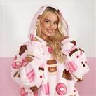 Donut Hoodie Blanket Soft Throw Oversized Warm Sweatshirt Large Sherpa Jumper