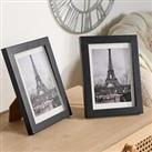 Photo Frame Modern Poster Picture Black with White Wall Mount Home Decor Stand