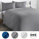 Pinsonic Duvet Cover Set with Pillowcase Grid Panel Bedding Quilt Single Double